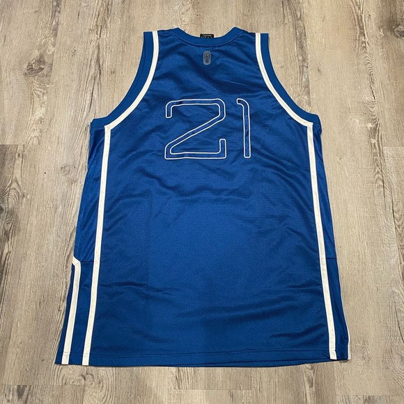 KEVIN GARNET Adidas Mens Blue Mesh #21 Basketball Jersey Men’s Size XL - Picture 5 of 5